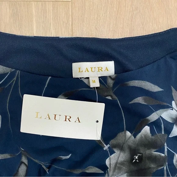 Laura | NWT Blue Floral Sleeveless Jersey Midi Dress 💙 - Picture 4 of 11